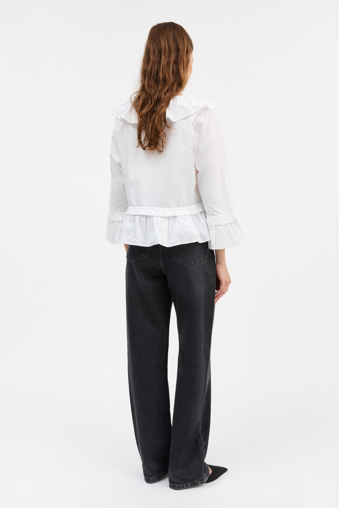 Skall Studio Rimini flounce blouse Blouse Optic white