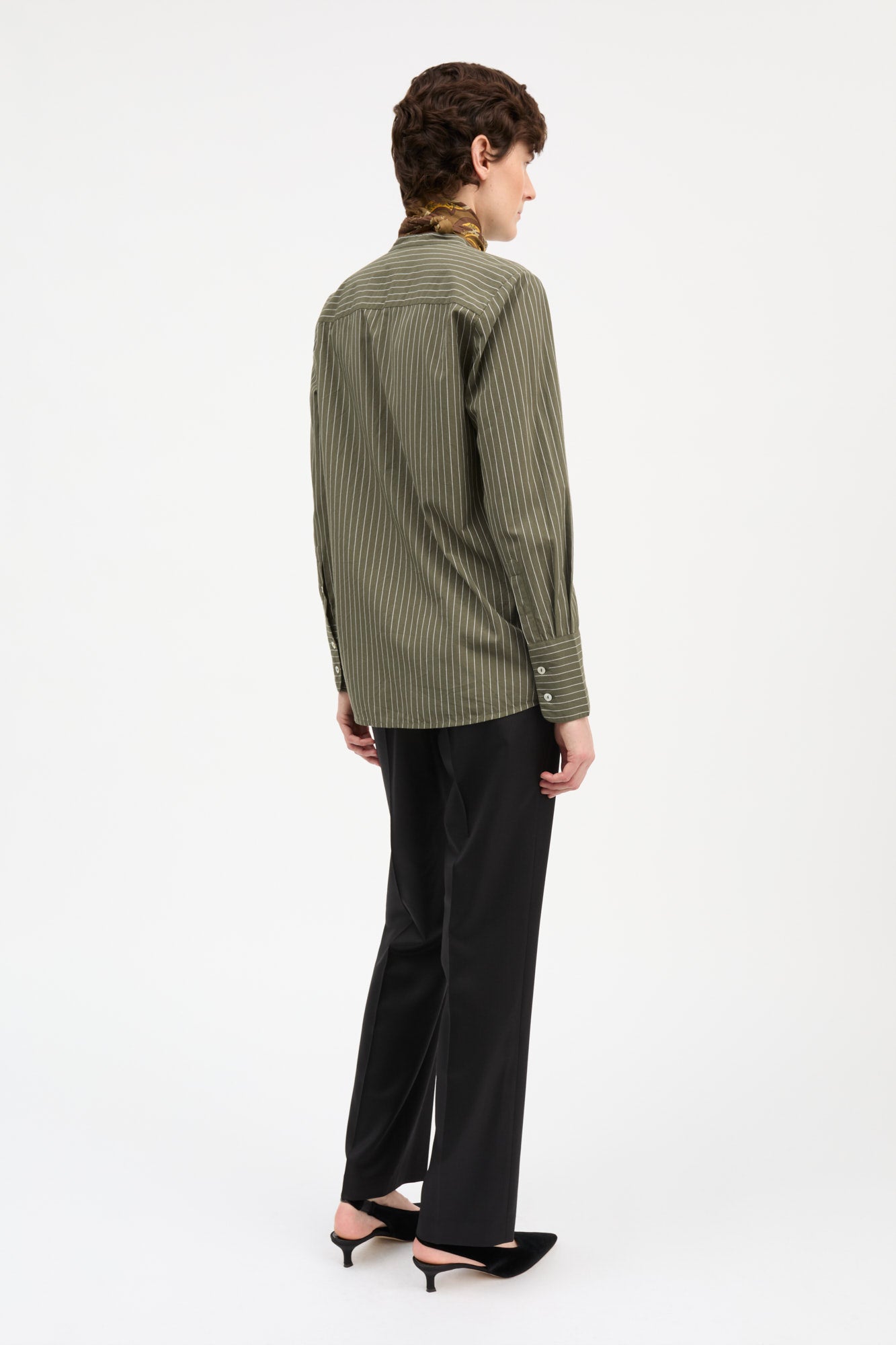 Skall Studio Scot shirt Shirt Green/White stripe