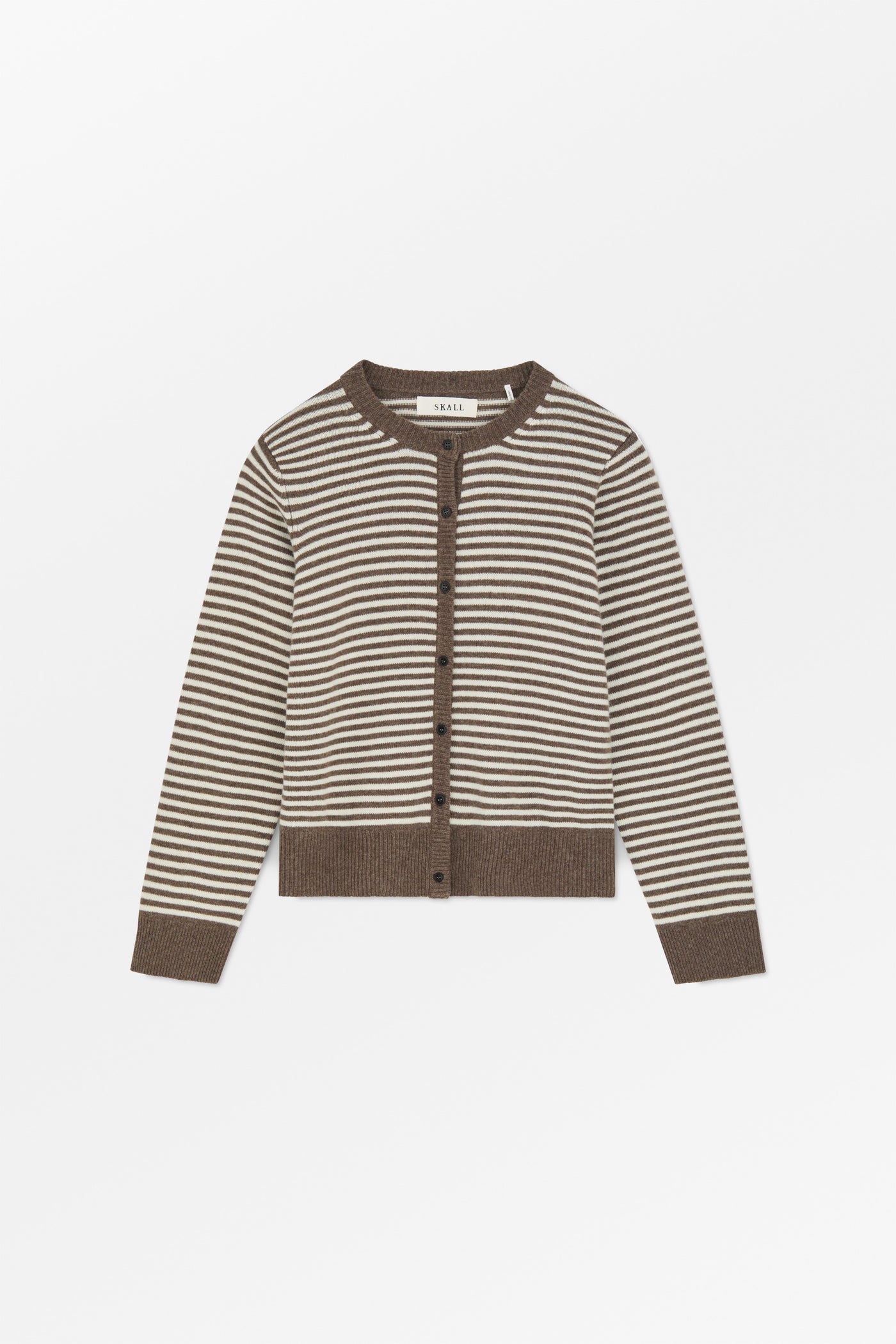 Skall Studio Senna cardigan Cardigan White/Brown mélange stripe