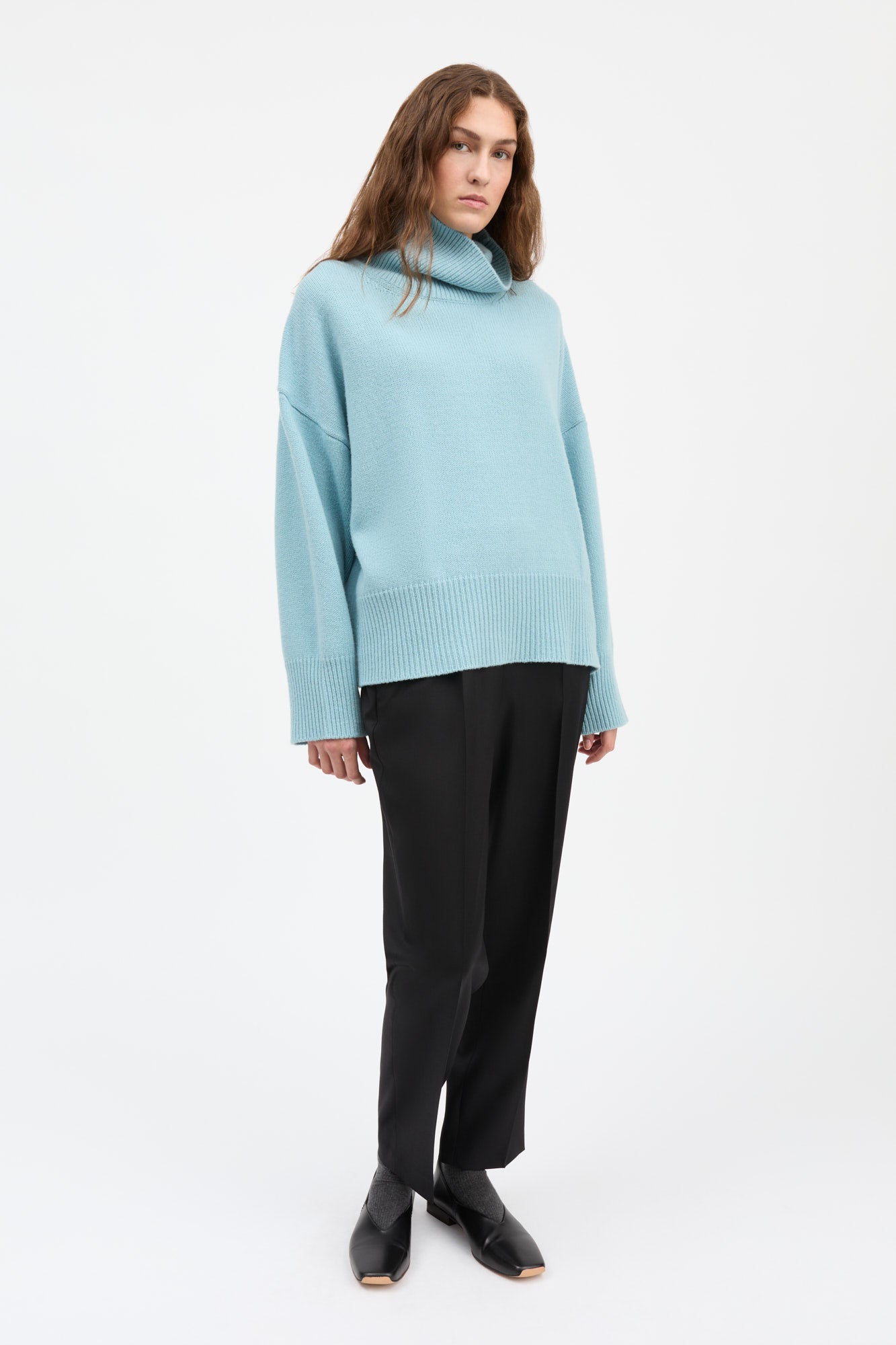 Skall Studio Silene t-neck Turtleneck Aqua