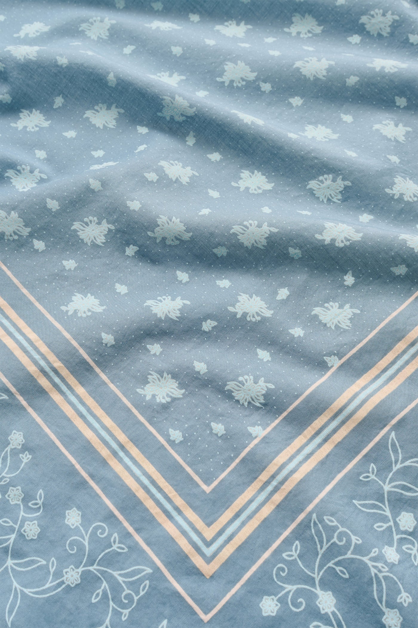 Skall Studio Skall classic scarf 90x90 Scarf Stormblue/Beige