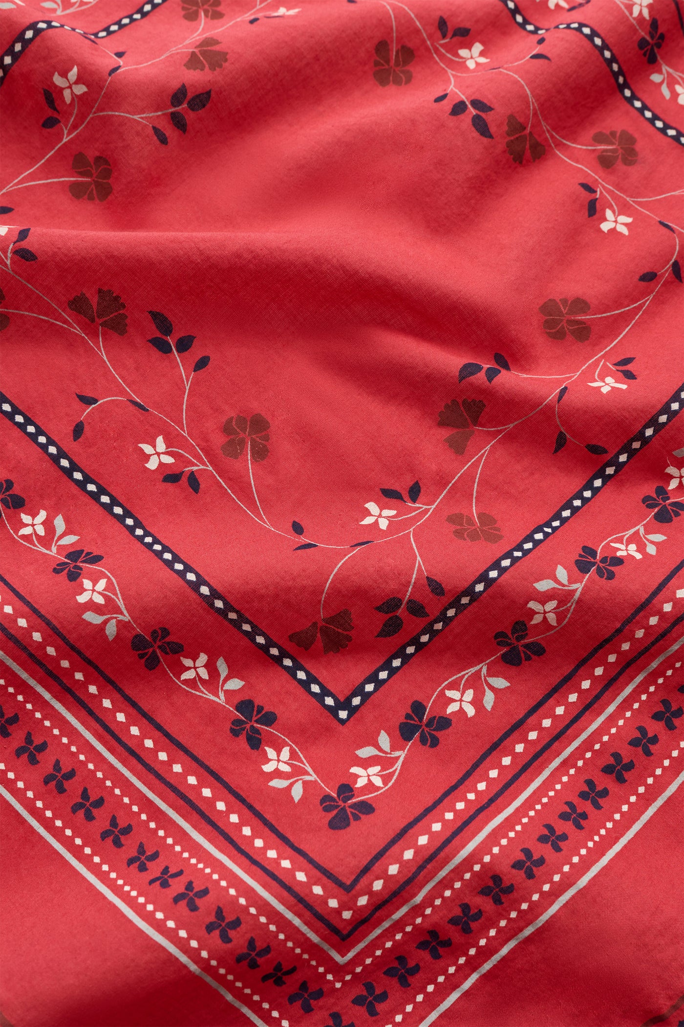 Skall Studio Skall floral scarf 55x55 Scarf Faded red