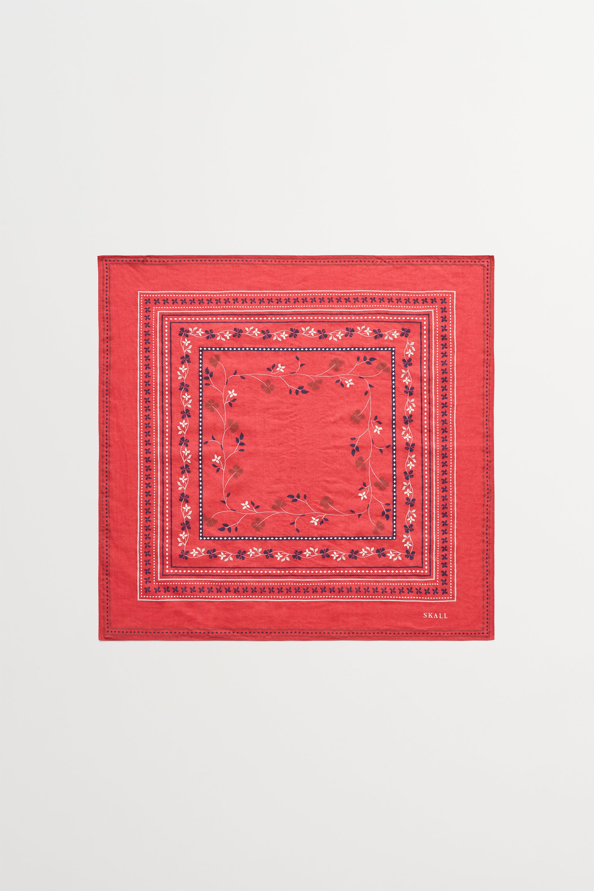 Skall Studio Skall floral scarf 55x55 Scarf Faded red
