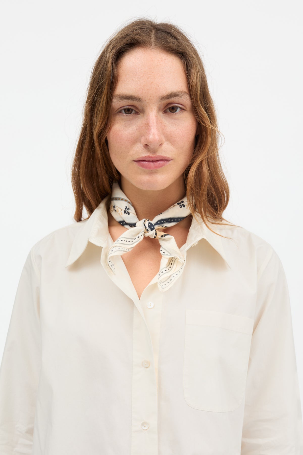 Skall Studio Skall floral scarf 55x55 Scarf Ivory