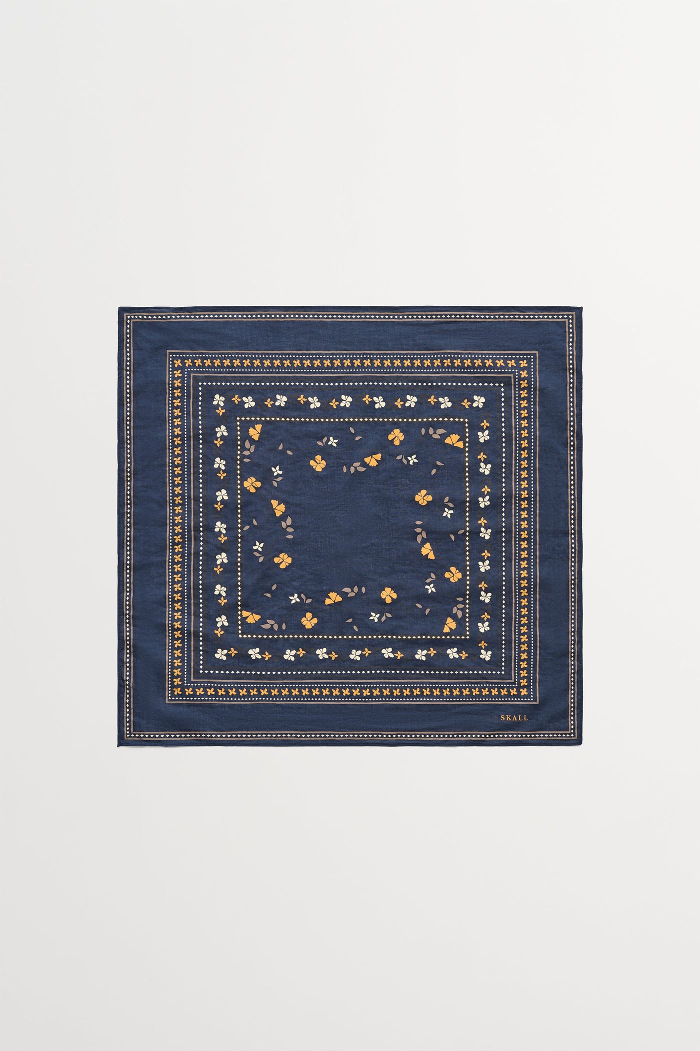 Skall Studio Skall floral scarf 55x55 Scarf Midnight navy