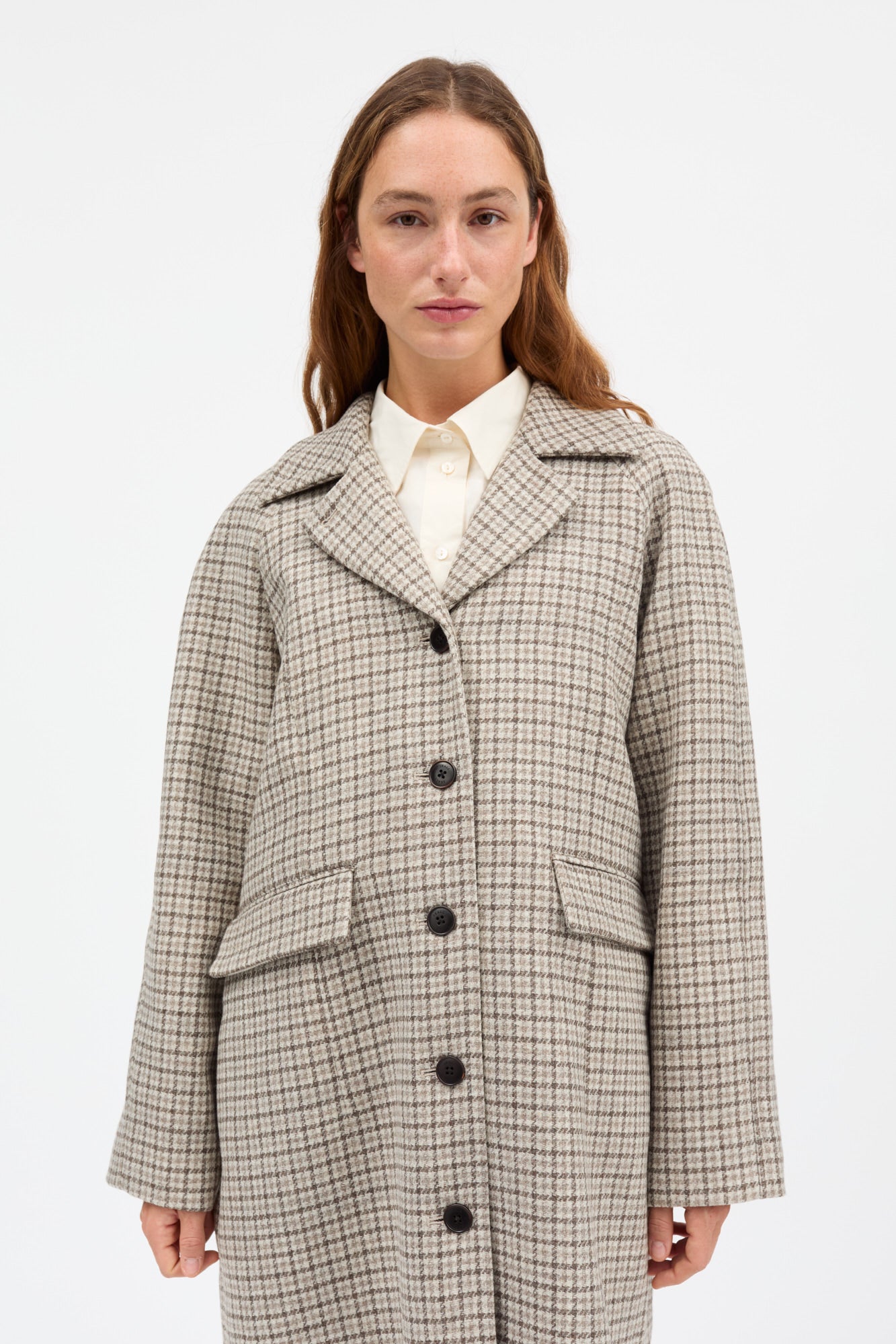 Skall Studio Tempest coat Coat Brown/grey small heritage check